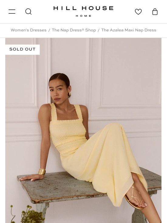 Hill House Dresses & Skirts - Hill House The Azalea Maxi Nap Dress in Pale Yellow